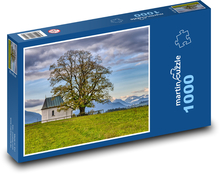 Osamelá kaplnka pod stromom Puzzle 1000 dielikov - 60 x 46 cm 