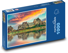 Dům u jezera Puzzle 1000 dílků - 60 x 46 cm