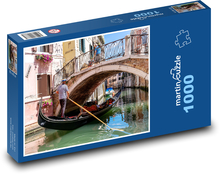 Itálie - Benátky, gondola Puzzle 1000 dílků - 60 x 46 cm