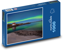 Norsko - polární záře Puzzle 1000 dílků - 60 x 46 cm