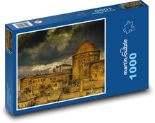 Bouře nad městem v Itálii Puzzle 1000 dílků - 60 x 46 cm