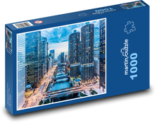 Stadt, Fluss Puzzle 1000 Teile - 60 x 46 cm