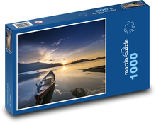 Západ slnka, čln Puzzle 1000 dielikov - 60 x 46 cm 