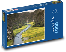 Flussschifffahrt in Vietnam Puzzle 1000 Teile - 60 x 46 cm