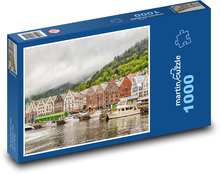 Norsko - Bergen Puzzle 1000 dílků - 60 x 46 cm