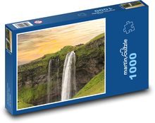 Island - vodopád Puzzle 1000 dílků - 60 x 46 cm