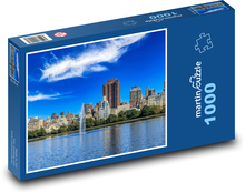 New York - fontána Puzzle 1000 dielikov - 60 x 46 cm 