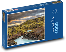 Island - krajina, příroda Puzzle 1000 dílků - 60 x 46 cm