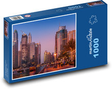 večerní město - Dubaj Puzzle 1000 dílků - 60 x 46 cm