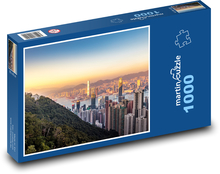 Sonnenuntergang in Hongkong Puzzle 1000 Teile - 60 x 46 cm