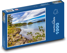 Norsko - jezero Puzzle 1000 dílků - 60 x 46 cm