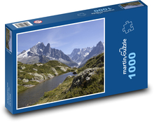 Alpy, jezero, hory Puzzle 1000 dílků - 60 x 46 cm