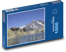 Hory, jezero, příroda Puzzle 1000 dílků - 60 x 46 cm