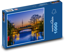 Der Night River in Hamburg Puzzle 1000 Teile - 60 x 46 cm