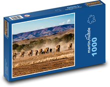 Afrika - sloni Puzzle 1000 dílků - 60 x 46 cm