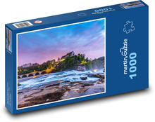 Rýnske vodopády vo Švajčiarsku Puzzle 1000 dielikov - 60 x 46 cm