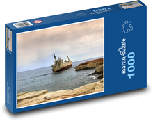 Vrak lode na pobreží Puzzle 1000 dielikov - 60 x 46 cm 