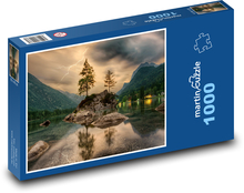 Lake with an island and trees Puzzle 1000 pieces - 60 x 46 cm 