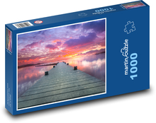 Molo na moři při západu slunce Puzzle 1000 dílků - 60 x 46 cm