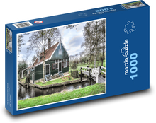 Niederländisches Kanalhaus Puzzle 1000 Teile - 60 x 46 cm