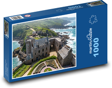 Hrad nad bouřlivým mořem, Bretaň - Francie Puzzle 1000 dílků - 60 x 46 cm