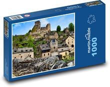 stredoveké mestečko Puzzle 1000 dielikov - 60 x 46 cm
