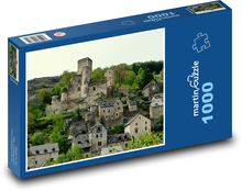 Středověký Hrad, vesnice Puzzle 1000 dílků - 60 x 46 cm