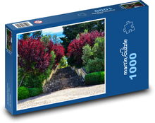Romantic garden with staircase Puzzle 1000 pieces - 60 x 46 cm