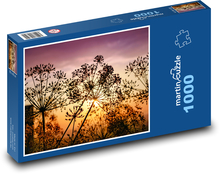 Západ slnka na lúke Puzzle 1000 dielikov - 60 x 46 cm 