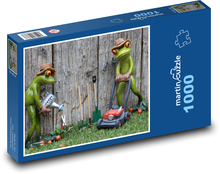 Frogs, garden Puzzle 1000 pieces - 60 x 46 cm 