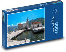 Kostol na ostrove v Čiernej Hore Puzzle 1000 dielikov - 60 x 46 cm 