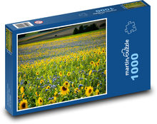 Kvetoucí louka se slunečnicemi Puzzle 1000 dílků - 60 x 46 cm