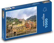 Historische Häuser an der Küste der Cinque Terre, Italien Puzzle 1000 Teile - 60 x 46 cm