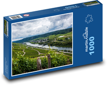 Nemecko, vinárska obec Puzzle 1000 dielikov - 60 x 46 cm 