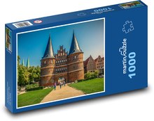 Lubeka - Bramy Holsztyńskie Puzzle 1000 elementów - 60x46 cm