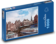 Město na vodě, Holandsko - Amsterdam Puzzle 1000 dílků - 60 x 46 cm