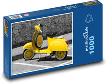 Retro-Scooter in Gelb Puzzle 1000 Teile - 60 x 46 cm