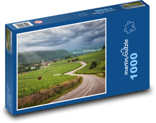 Winding road between vineyards Puzzle 1000 pieces - 60 x 46 cm 