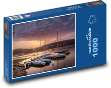 Sunset, harbor, boats Puzzle 1000 pieces - 60 x 46 cm 