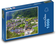 Rakúsko - Alpské mestečko Puzzle 1000 dielikov - 60 x 46 cm 