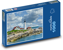 Maják, pobrežie Puzzle 1000 dielikov - 60 x 46 cm 