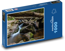 Příroda, kameny, vodopád Puzzle 1000 dílků - 60 x 46 cm