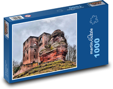 Středověký hrad, Německo Puzzle 1000 dílků - 60 x 46 cm