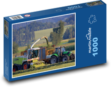 Traktor, kombajn, žně Puzzle 1000 dílků - 60 x 46 cm