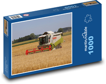 Combine harvester at work in the field Puzzle 1000 pieces - 60 x 46 cm