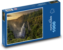 Švédsko, príroda, vodopád Puzzle 1000 dielikov - 60 x 46 cm 