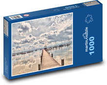 Mólo, lode, plachetnica Puzzle 1000 dielikov - 60 x 46 cm 