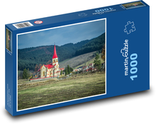 Słowacja, kościół Puzzle 1000 elementów - 60x46 cm