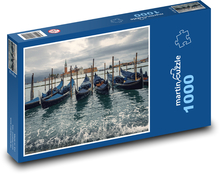 Benátky - Itálie - Gondoly  Puzzle 1000 dílků - 60 x 46 cm