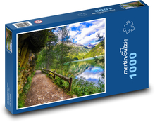 Cesta u jezera Puzzle 1000 dílků - 60 x 46 cm